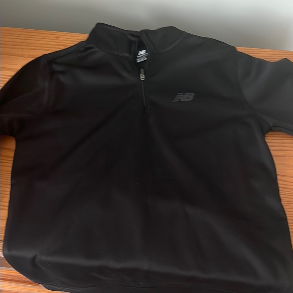 New Balance Black Half-Zip Top